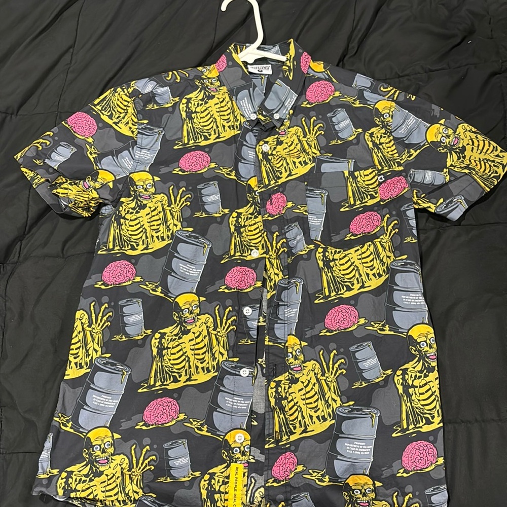 Creepy company button up shirt